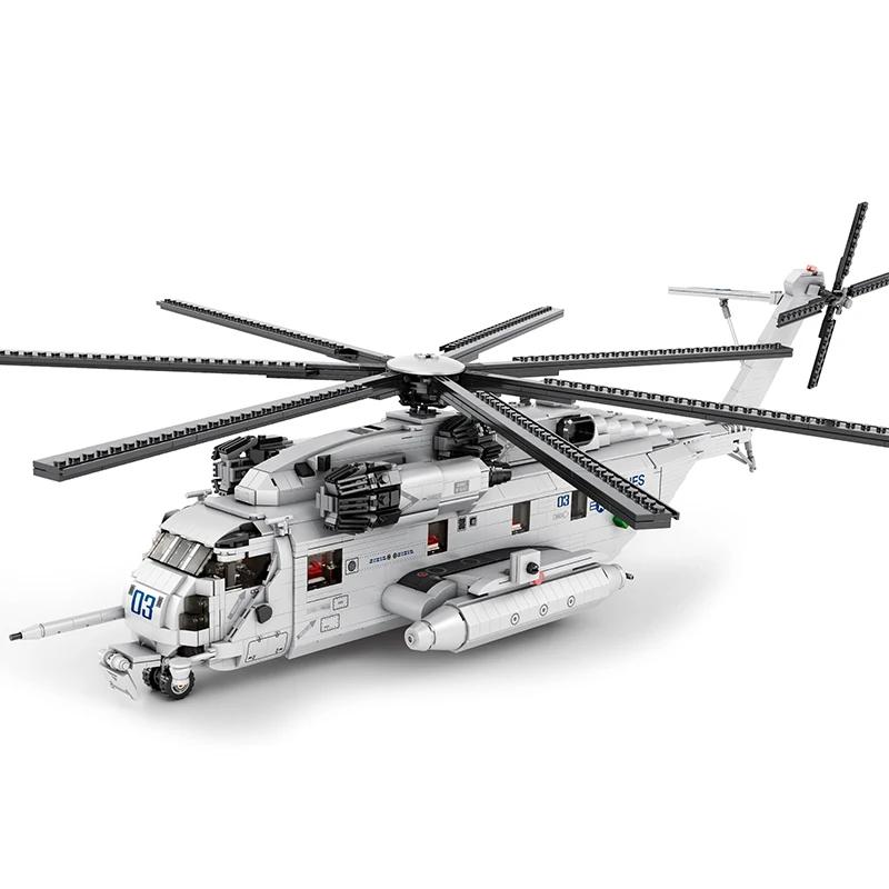 2192PCS CH-53E Транспортный вертолет Строительные блоки армейский самолет Военный истребитель Модель Сборка Кирпичи Дети DIY Игрушки Праздничный подарок
