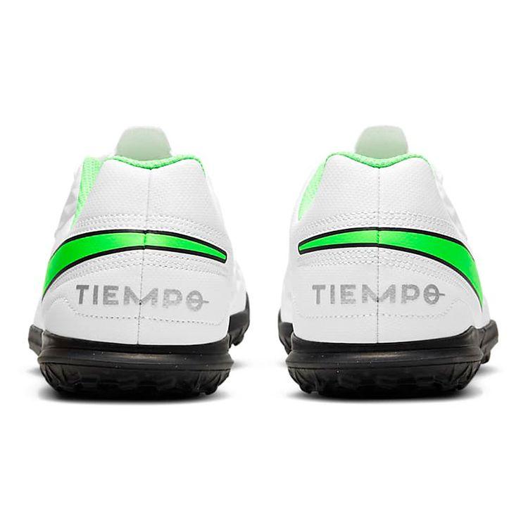 Nike Tiempo Legend 8 Club TF Удобные Универсальные Нескользящие Прочные Футбольные Бутсы с Низким Верхом Детские Футбольные Бутсы Белые Зеленые AT5883-030