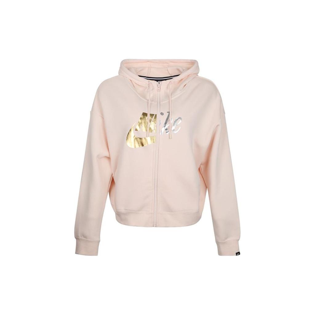 Nike Толстовка с капюшоном и логотипом с принтом в виде буквы, женская, розовая AJ0091-838