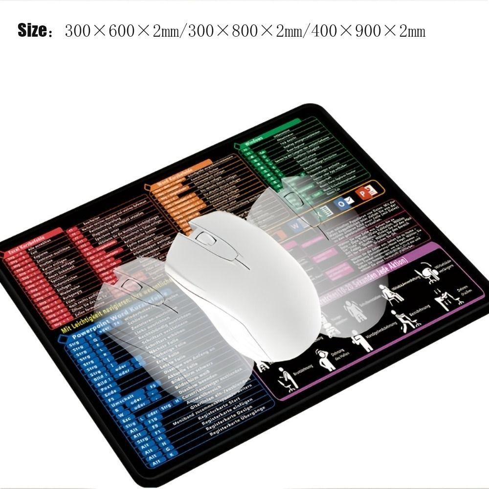 Anti-Slip Base Cheat Sheet Mouse Pad Italian Version Office Desk Mat New Keyboard Pad  Office Desk