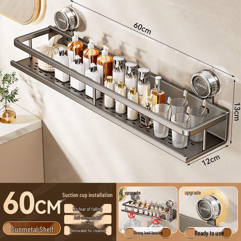 Настенная алюминиевая полка для полотенец и ванной комнаты на присосках