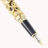 Gullor Коллекционная Роскошная Перьевая Ручка Дракон и Золотое Перо 18KGP Среднее Феникс Черный