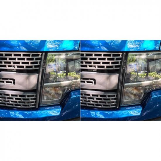 For Ford F-150 2009 Raptor Real Carbon Fiber Front Grille Both Sides Strip Trim