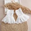 Women Detachable Sleeve Fake Cuffs Female Lace Thin Pleated Flare Sleeve False Cuffs Ruffles Wristband Decorative Accessory