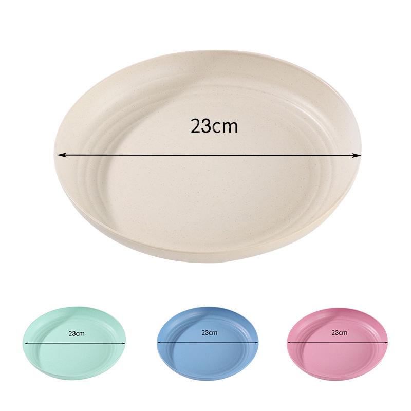 Тарелка из пшеничной соломы Nordic: Универсально подходит для фруктов, овощей, пельменей и салатов. Идеально подходит для использования дома и в гостинице. Прочный и экологичный.