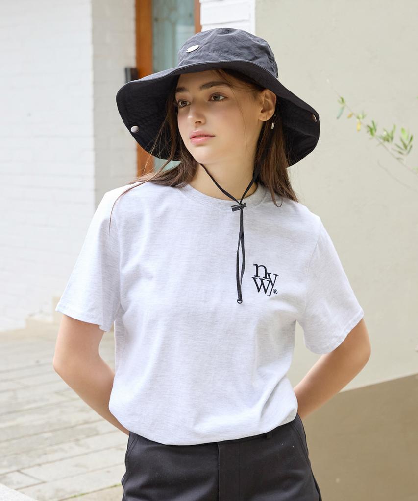 Nyuyogwogseu Классическая футболка Regular Fit_ Белый меланж