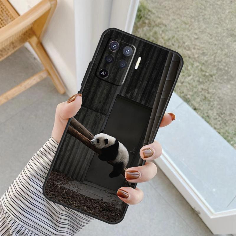 Милый Мультяшный Чехол-Панда Для Oppo A94 A74 A54 A80 A60 A40 A18 A38 A58 A78 A98 A96 A76 A16 A15 A17 A57 A77 A5 Pro