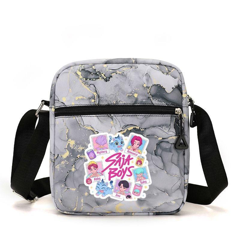New Korean Kpop Demon Hunter Girl Group Surrounding Printed Shoulder Bag Messenger Bag Student Bag Cute Large Capacity