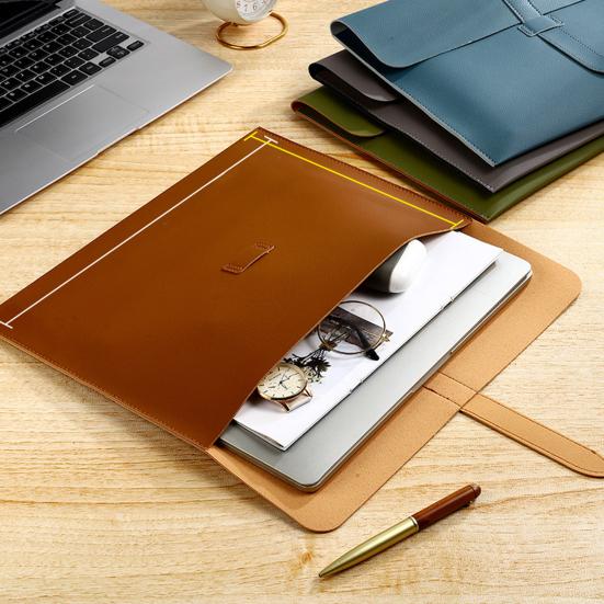 Кожаная сумка для документов, большая вместимость, легкая, водонепроницаемая, органайзер для документов, портативный держатель для файлов для деловых людей и студентов, с надежным закрытием