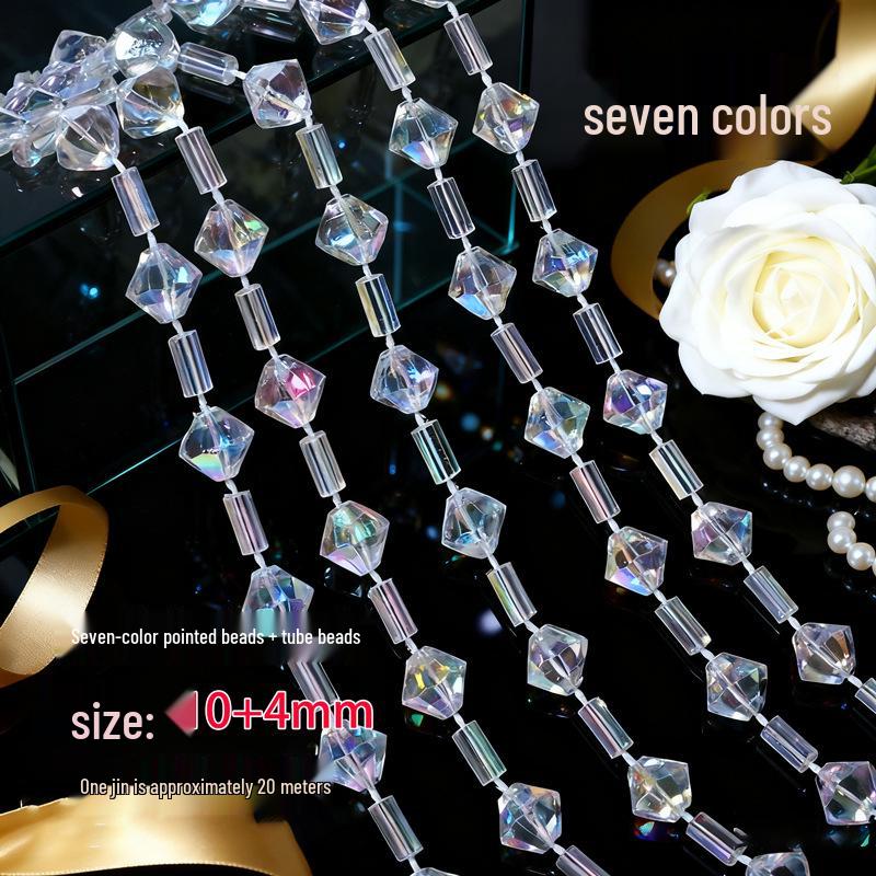 Акриловые бусины НЛО 10 мм для свадебной гирлянды, украшения прохода или люстры