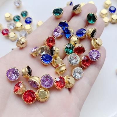 25 штук разных цветов, 11 мм, швейные стразы, платье «сделай сам», украшенное ювелирными аксессуарами, хрустальные стразы