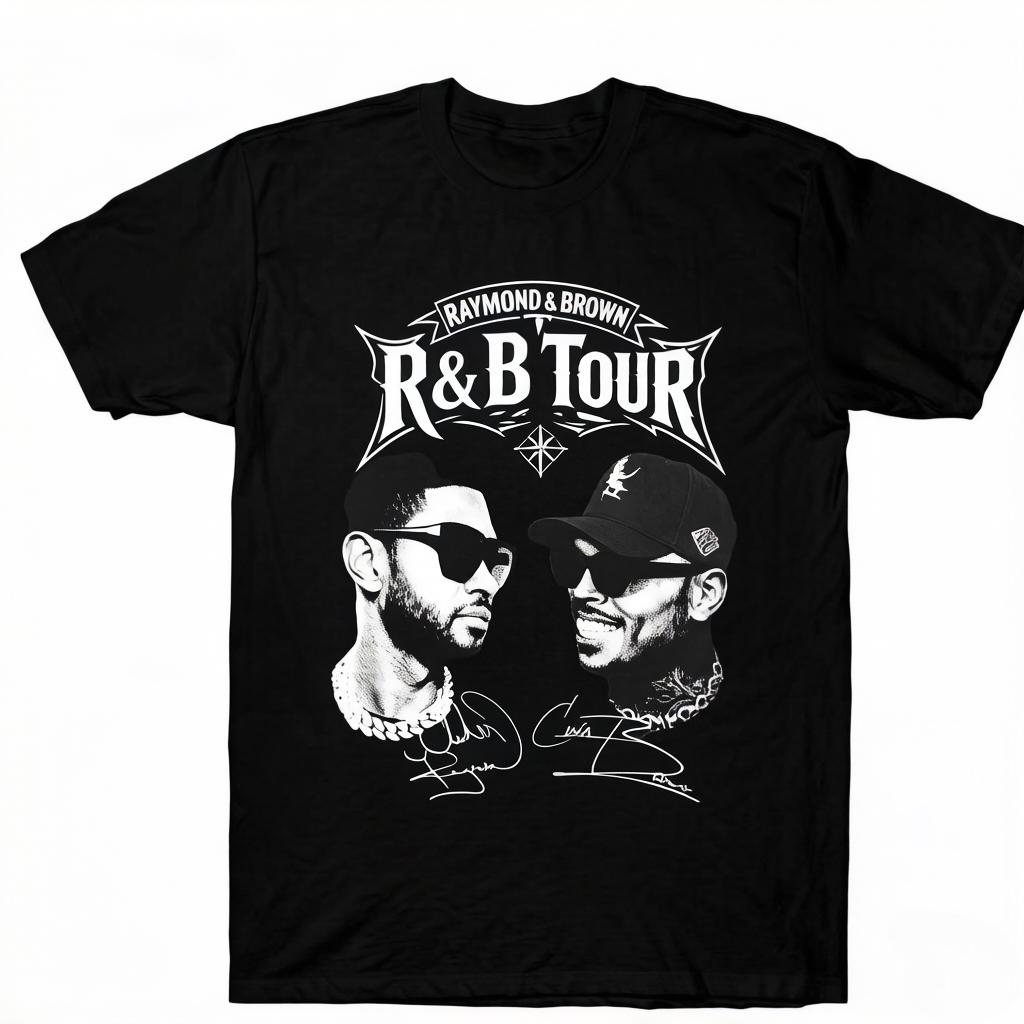 Chris Brown UthernRaymond Brown RB Tour Graphic Unisexs Printed Tshirt Unisex Shortsleeved st Century Tshirt