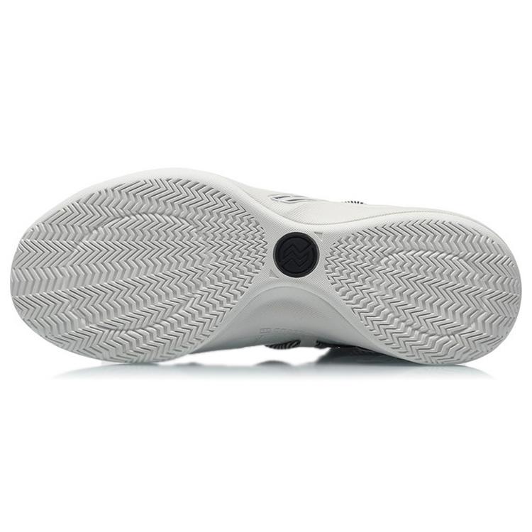 Li Ning Speed Team Повседневные Баскетбольные кроссовки с амортизацией, нескользящие, износостойкие, низкие, мужские, серебристо-белые ABPQ047-3