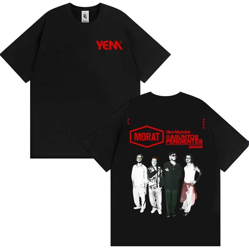 Band Morat Asuntos Pendientes Album 2025 Tour T-shirt Men's Women Harajuku Hip Hop Rock T Shirts Cotton Casual Oversized T-shirt