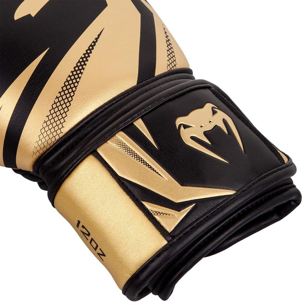 VENUM Challenger Boxing Gloves 3.0 (Black/Gold, 12oz)