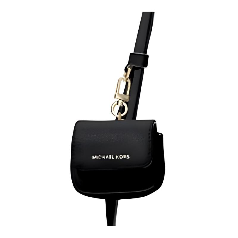 Michael Kors Jet Set Логотип Однотонный Повседневный Гладкая Кожа PU Сумка через плечо Сумка на плечо Средний Размер Женская Черный