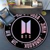 Kpop Bangtan Boys Круглый Ковер Напольный Коврик Спальня Фланелевый Ковер с Животными Противоскользящий Коврик для Игр Детей Декор Комнаты Детей
