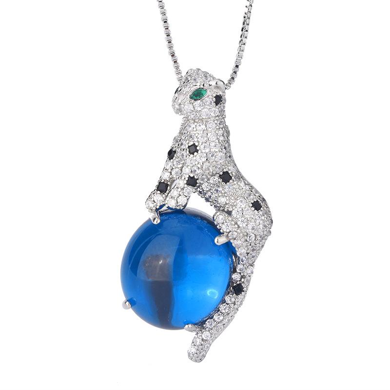 Осенне-зимние украшения Ретро Имитация цвета Сокровище Однотонный Леопард Роскошный Инкрустированный Главный камень 18 * 20