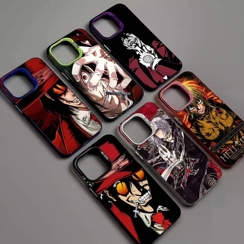 Чехол для телефона Hellsing в стиле аниме ужасов для iPhone 17 16 15 14 13 12 11 Pro Max Plus Pro Цветной корпус