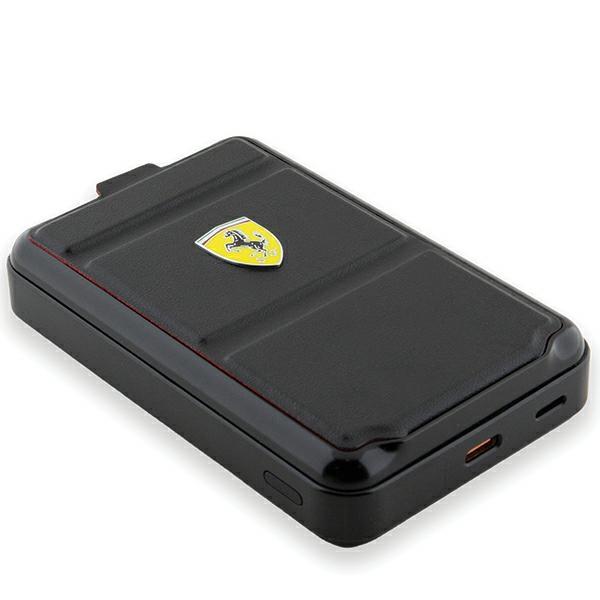 Ferrari Wireless Power Bank 15Wfepb10Msplek 10000 Mah With Stand Function Black/Black Metal Logo Magsafe