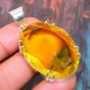 Citrine Gemstone 925 Sterling Silver Handmade Wedding Pendant Jewelry For Thanksgiving