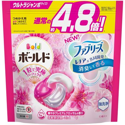 Гель для стирки Bold 4D Premium Blossom сменные блоки (53 штуки) [Эксклюзив Amazon.co.jp]