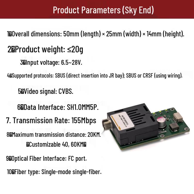SKYRUSH SK-J01 Fiber Optic Transmission System Set for Racing Drones (CN version)