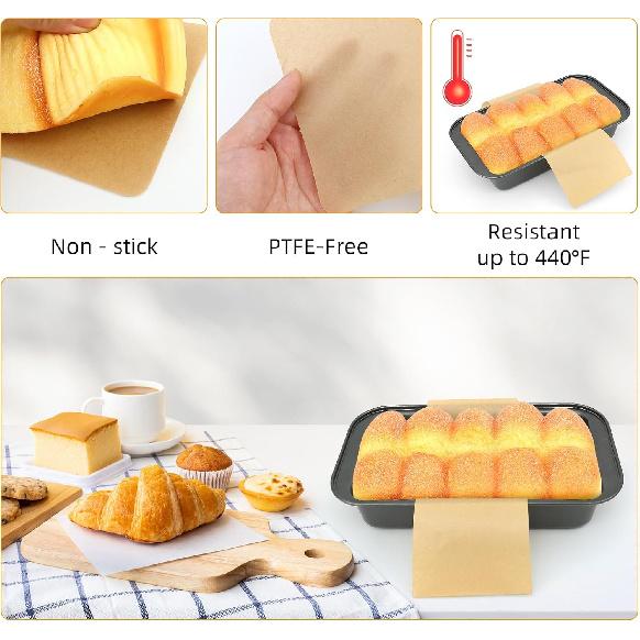 100 Sheets Loaf Pan Liners, Non-Stick Parchment Paper for Baking Toast,Sourdough,Cakes, Banana Bread, Ideal Bread Pan Liners for Baking(Rectangular