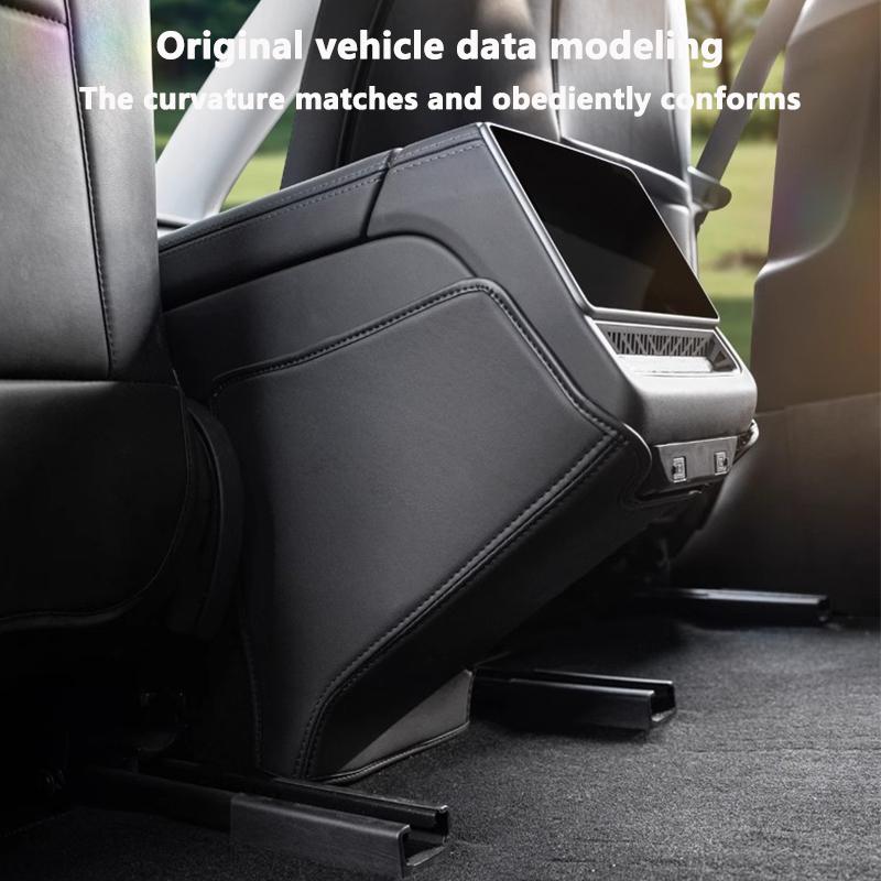 Накладка на задний воздуховод для Tesla Model Y Juniper Model 3 Highland из ПУ-кожи, подкладка на задний вентиляционное отверстие, аксессуары для интерьера автомобиля