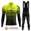 2024  Team Winter Thermal Fleece Cycling Clothing Men's Jersey Suit Outdoor Warm Riding Bike Clothes Mtb Long Bib Pants Set