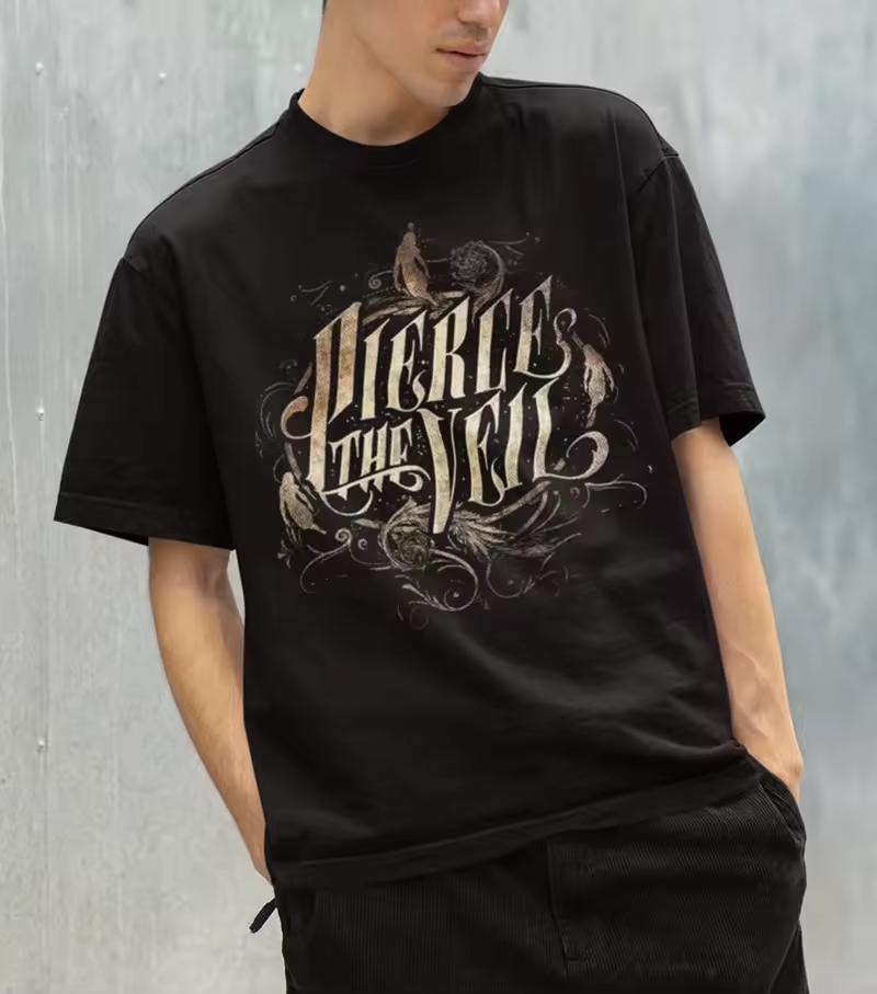 New 2026 Pierce The Veil Band short sleeved 3D printed unisex shirt T-shirt summer casual round neck Harajuku top clothing