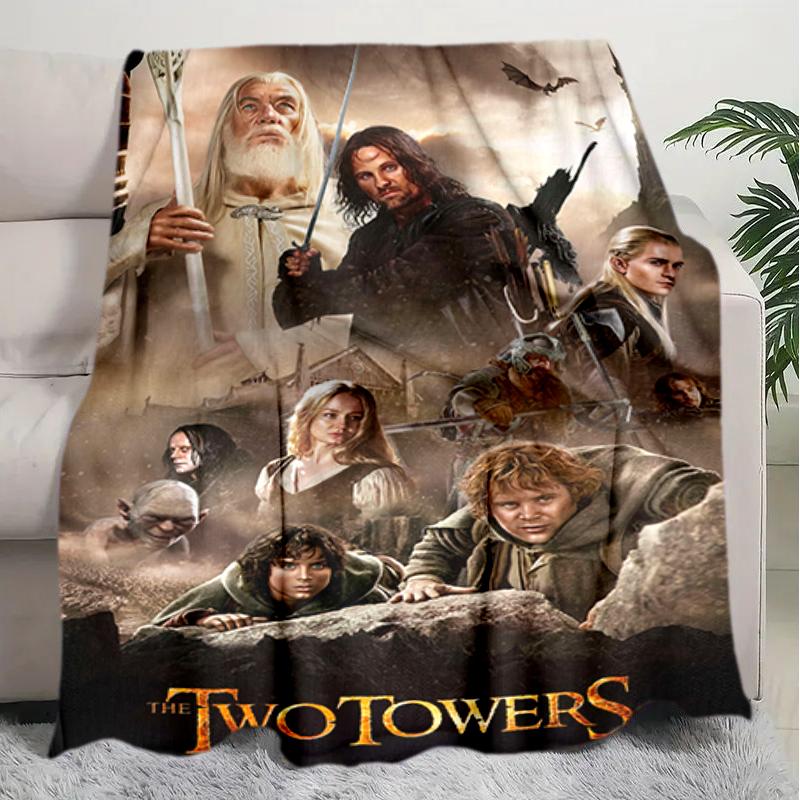 1PC The Lord of the Rings blanket, all-season lightweight home office outdoor nap multifunctional blanket, Christmas gifts