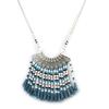 Les Trésors De Lily [N3108] - Silver Turquoise Blue 'Navajos' Necklace