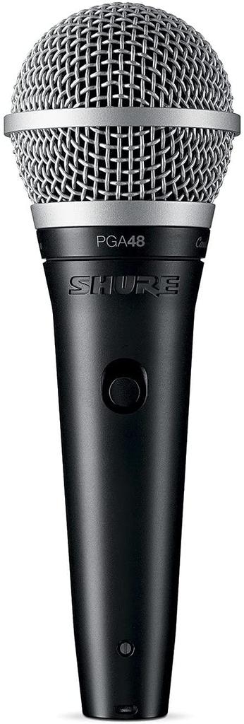 Shure Dynamic Vocal Microphone PGA48-XLR with XLR and Phone Cables (Official Japanese Product)