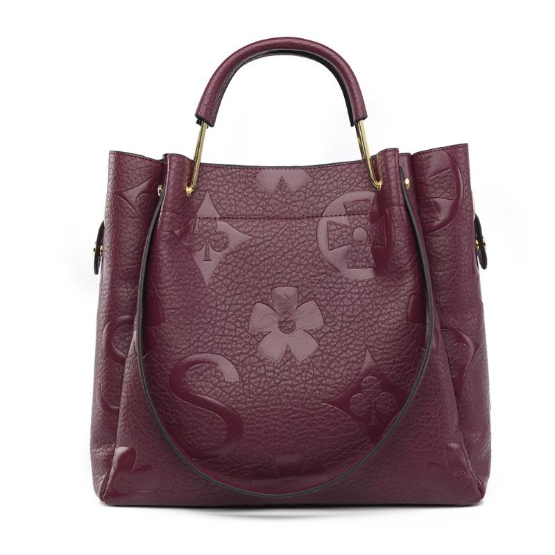 Сумка Новая высококачественная сумка-ведро Большая вместительная сумка-тоут Модная женская сумка с тиснением