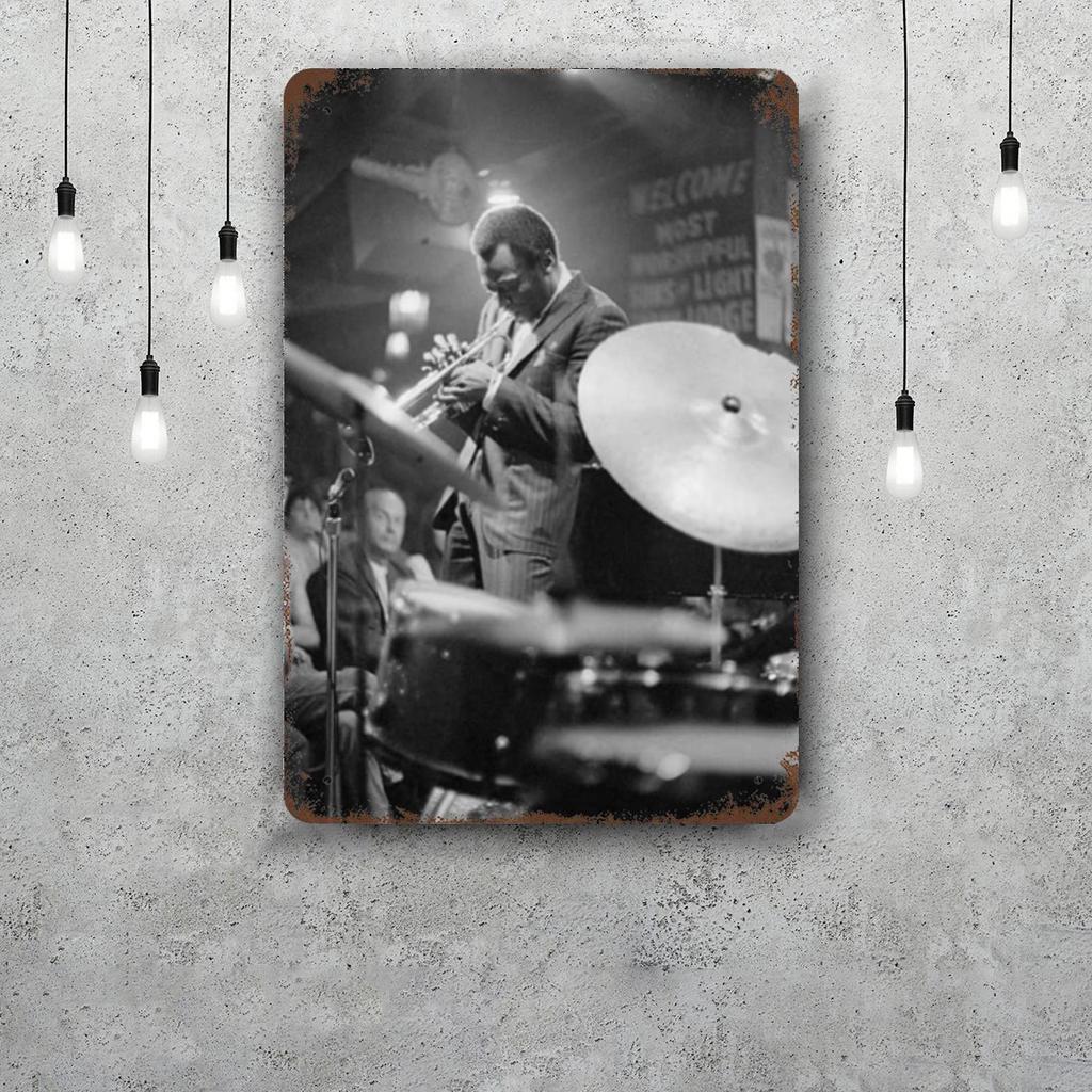 Miles Davis Vintage Metal Tin Signs Posters Decor Retro Metal Plaque Wall Art Decor for Garage Bar