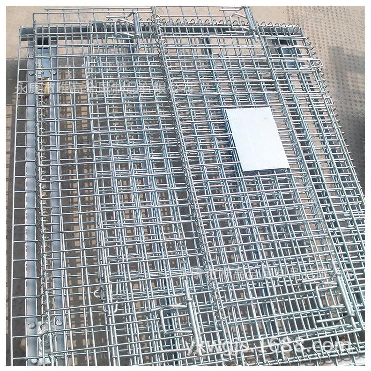 Foldable Portable Metal Mesh Storage Cage with Wheels - Customizable Logistics Box