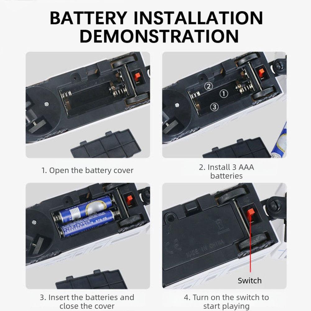 Kids DIY Simulation High Speed Railway Train Toy Car Electric Sound Light Model Train Educational Toys For Boys Girls Gift