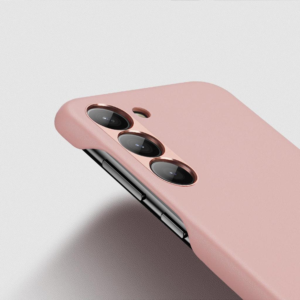 Dux Ducis Grit Samsung Galaxy S23+ Elegant Faux Leather Case in Pink