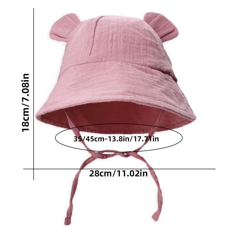 Осенняя детская шляпа от солнца для детей от 6 до 12 месяцев, детская уличная пляжная шапка с кроличьими ушками, панама для мальчиков и девочек, пляжная панама унисекс, шляпа-ведро