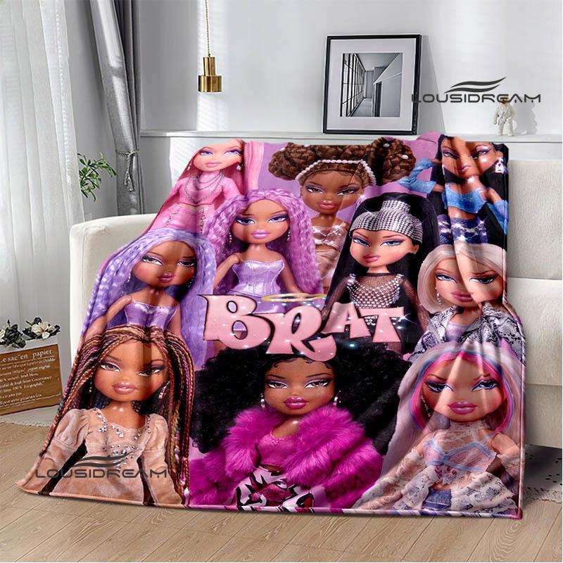 Bratz kawaii printed blanket Picnic blanket Warm blankets Outdoor Blanket Home bed linings blankets for beds Birthday Gift