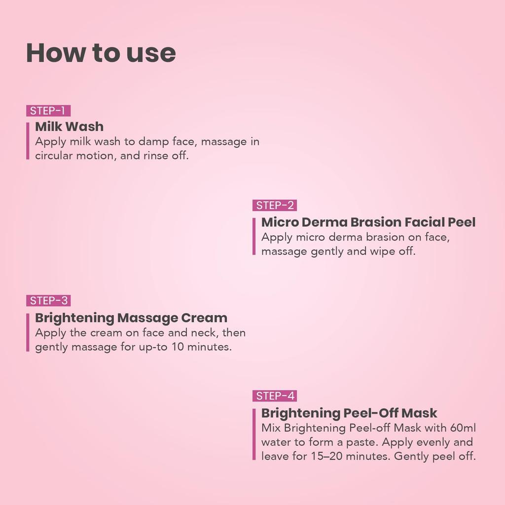 O3+ Brightening Facial Kit With Peel Off Power Mask 45gm Pack Of 2 For Glowing Skin