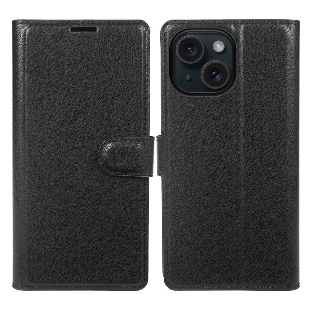 For iPhone 15 Stand Case Biobased Eco-Friendly RPET RPVB Slim Phone Cover with Wallet