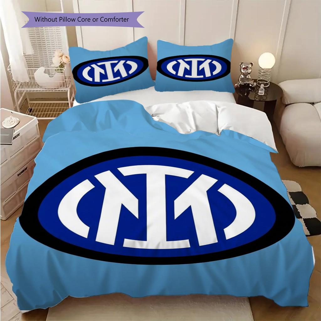 Inter Milan Legacy: Blue Passion Bedding (1 * duvet cover + 2 * pillowcase, without core) Soft and comfortable Christmas birthday gift