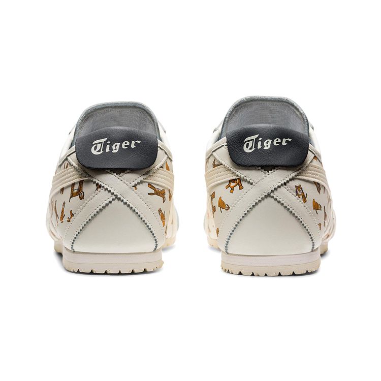 ONITSUKA TIGER Кроссовки Mexico 66 из искусственной кожи с тигровым принтом, комфортные, низкие, унисекс, молочно-белые, 1183B785-100
