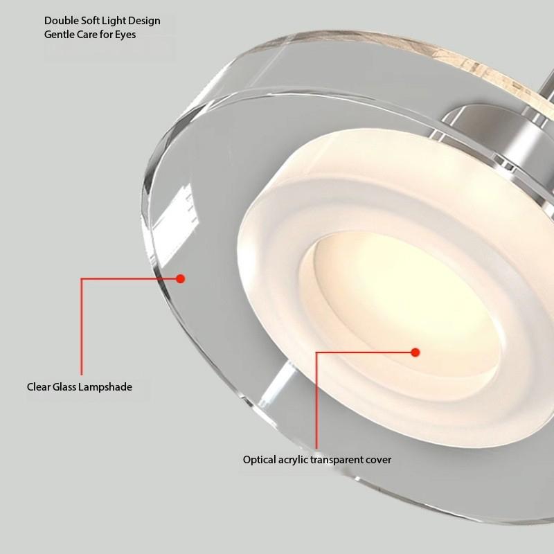 Итальянская медная простая маленькая люстра для спальни, прикроватная подвесная лампа, скандинавский дизайнерский креативный стеклянный обеденный бар, подвесной светильник