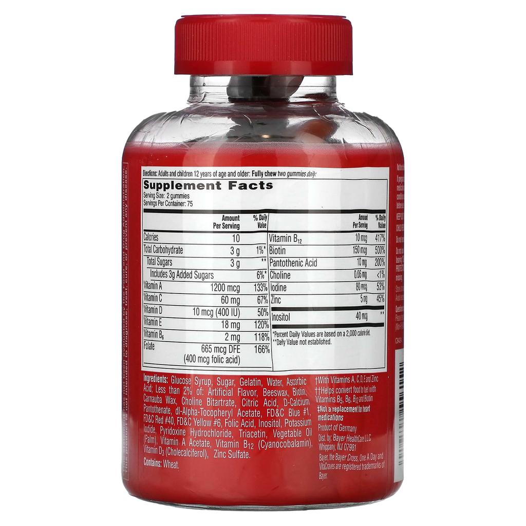 One-A-Day, Vitacraves, Adult Multivitamin Gummies, 150 Gummies