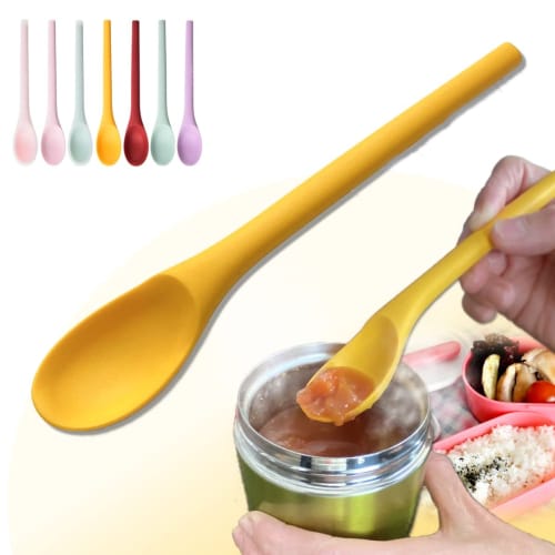 ReTORUE Силиконовая ложка для суповой банки (желтый) - 1 ложка