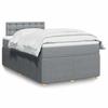 Maison Exclusive - Sommier À Lattes De Lit Et Matelas Gris Clair 120x190 Cm Tissu