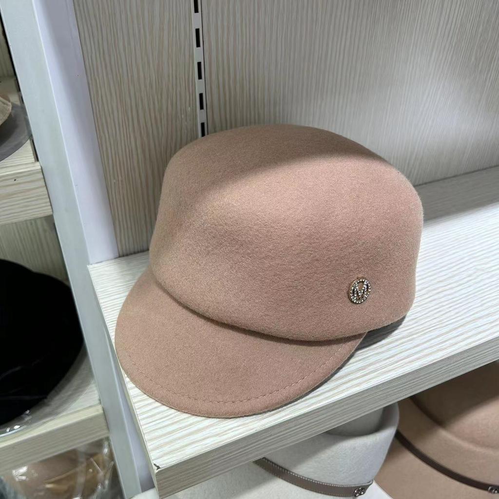 Новинка 2023 года, конная кепка M из чистой шерсти, женская шляпа-федора, осень-зима, высокое качество, универсальная кепка, уличная британская модная рыцарская шляпа